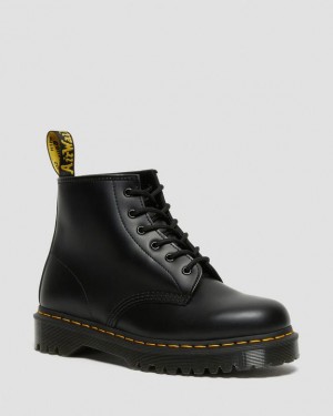 Dr Martens 101 Bex Smooth Nahkaiset Ankle Naisten Platform Kengät Mustat | Suomi_Dr77856