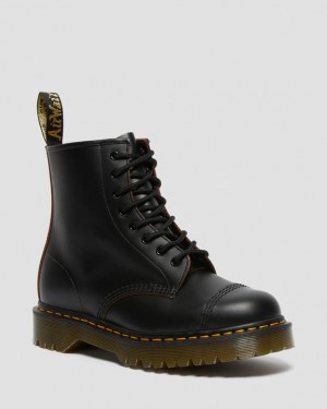 Dr Martens 1460 Bex Made in England Varvas Cap Pitsi Up Miesten Platform Kengät Mustat | Suomi_Dr45384