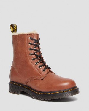 Dr Martens 1460 Serena Women's Faux Fur-Vuoratut Nahkaiset Naisten Saappaat Ruskea | Suomi_Dr78750