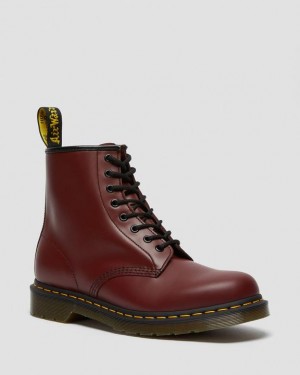 Dr Martens 1460 Smooth Nahkaiset Pitsi Up Miesten Saappaat Pinkki Punainen | Suomi_Dr54052