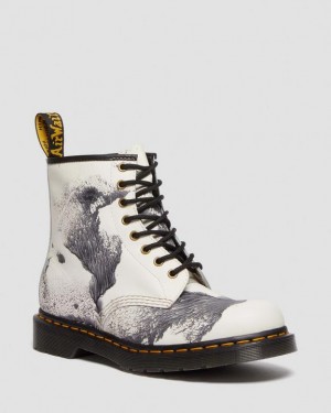 Dr Martens 1460 Tate 'Decalcomania' Backhand Nahkaiset Pitsi Up Naisten Saappaat Monivärinen | Suomi_Dr33698