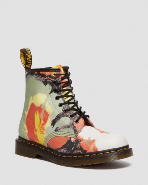 Dr Martens 1460 Tate 'Volcanic Flare' Nahkaiset Pitsi Up Naisten Saappaat Monivärinen | Suomi_Dr46536