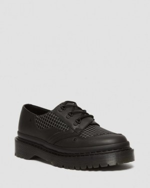 Dr Martens 1461 Beta Bex Grid Oxford Miesten Platform Kengät Mustat Valkoinen | Suomi_Dr59915