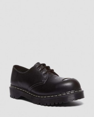 Dr Martens 1461 Bex Exposed Steel Varvas Oxford Miesten Kengät Mustat | Suomi_Dr39528