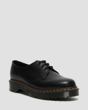 Dr Martens 1461 Bex Smooth Nahkaiset Oxford Naisten Platform Kengät Mustat | Suomi_Dr11290