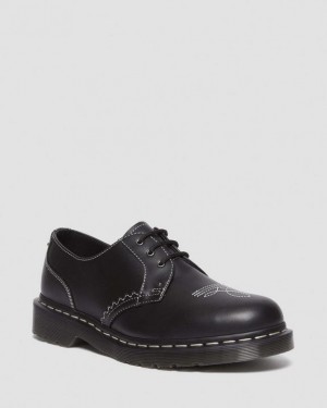 Dr Martens 1461 Gothic Americana Nahkaiset Oxford Miesten Kengät Mustat | Suomi_Dr40211