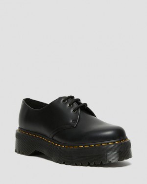 Dr Martens 1461 Smooth Nahkaiset Miesten Platform Kengät Mustat | Suomi_Dr12574