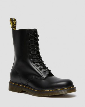 Dr Martens 1490 Smooth Nahkaiset Mid Calf Naisten Saappaat Mustat | Suomi_Dr90854