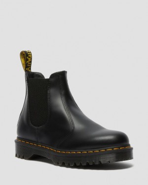 Dr Martens 2976 Bex Smooth Nahkaiset Chelsea Miesten Saappaat Mustat | Suomi_Dr91892