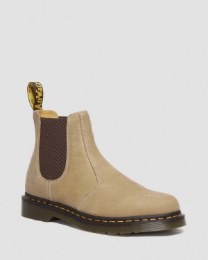 Dr Martens 2976 Tumbled Nubukki Nahkaiset Chelsea Naisten Saappaat Ruskea | Suomi_Dr77022