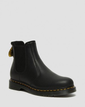 Dr Martens 2976 Warmwair Nahkaiset Chelsea Naisten Saappaat Mustat | Suomi_Dr77263