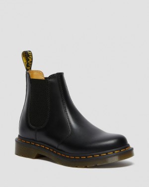 Dr Martens 2976 Women's Smooth Nahkaiset Chelsea Naisten Saappaat Mustat | Suomi_Dr77966