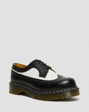 Dr Martens 3989 Bex Smooth Nahkaiset Brogue Naisten Platform Kengät Mustat | Suomi_Dr59381