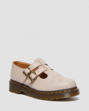 Dr Martens 8065 Virginia Nahkaiset Mary Jane Naisten Kengät Harmaat Ruskea | Suomi_Dr92620