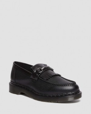 Dr Martens Adrian Snaffle Pebble Grain Nahkaiset Kiltie Miesten Kengät Mustat | Suomi_Dr38169