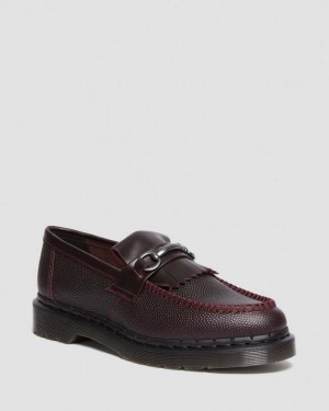 Dr Martens Adrian Snaffle Pebble Grain Nahkaiset Kiltie Miesten Kengät Viininpunainen | Suomi_Dr92828