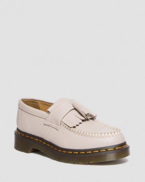 Dr Martens Adrian Women's Virginia Nahkaiset Tassel Loafers Naisten Kengät Harmaat Ruskea | Suomi_Dr39749