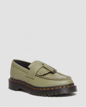 Dr Martens Adrian Women's Virginia Nahkaiset Tassel Loafers Naisten Kengät Oliivinvihreä | Suomi_Dr35944