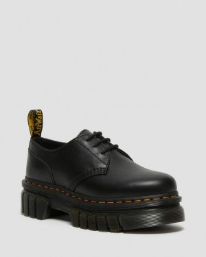 Dr Martens Audrick Nappa Nahkaiset Miesten Platform Kengät Mustat | Suomi_Dr89104