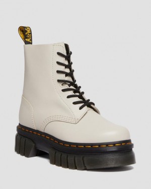 Dr Martens Audrick Nappa Nahkaiset Platform Ankle Miesten Saappaat Harmaat | Suomi_Dr46081