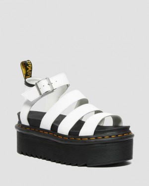 Dr Martens Blaire Hydro Nahkaiset Platform Strap Naisten Sandaalit Valkoinen | Suomi_Dr72772