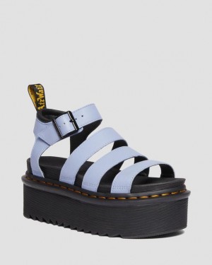 Dr Martens Blaire Pisa Nahkaiset Platform Strap Naisten Sandaalit Sininen | Suomi_Dr51594