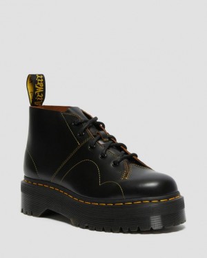 Dr Martens Church Monkey Miesten Platform Kengät Mustat | Suomi_Dr67344