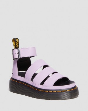 Dr Martens Clarissa II Pisa Nahkaiset Platform Strap Naisten Sandaalit Violetit | Suomi_Dr62309