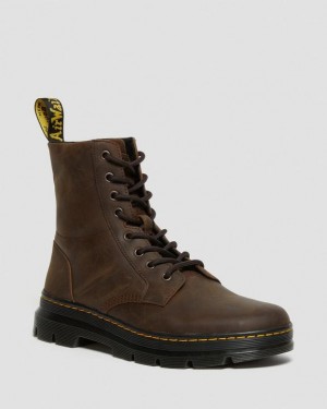 Dr Martens Combs Crazy Horse Nahkaiset Vapaa-ajan Miesten Saappaat Ruskea | Suomi_Dr27065