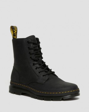 Dr Martens Combs Nahkaiset Vapaa-ajan Miesten Saappaat Mustat | Suomi_Dr76370