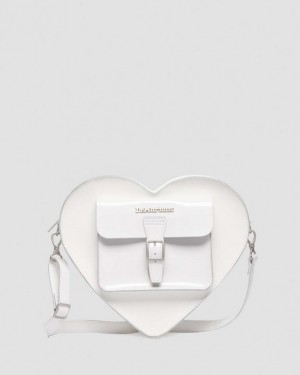 Dr Martens Heart Shaped Nahkaiset Backpack Accessories Laukut Valkoinen | Suomi_Dr50839