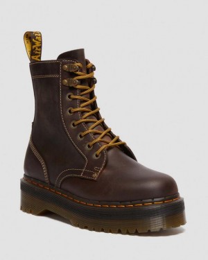 Dr Martens Jadon Boot Arc Crazy Horse Miesten Platform Kengät Ruskea | Suomi_Dr48105