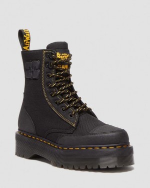 Dr Martens Jadon Boot Ganni Extra Tough Platforms  Miesten Saappaat Mustat | Suomi_Dr62913