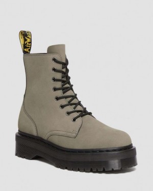 Dr Martens Jadon Boot Milled Nubukki Platforms Miesten Saappaat Harmaat | Suomi_Dr71889