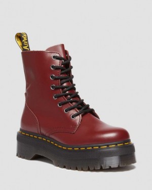 Dr Martens Jadon Boot Smooth Nahkaiset Miesten Platform Kengät Punainen | Suomi_Dr84415