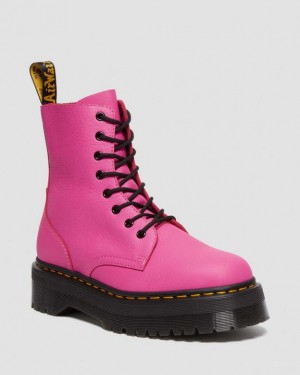 Dr Martens Jadon III Boot Pisa Nahkaiset Miesten Platform Kengät Pinkki | Suomi_Dr86149