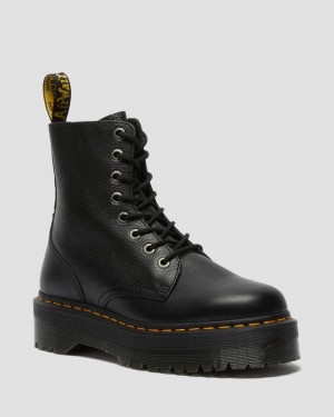 Dr Martens Jadon III Boot Pisa Nahkaiset Miesten Platform Kengät Mustat | Suomi_Dr44656