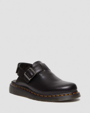 Dr Martens Jorge II Brando Nahkaiset Slingback Naisten Sandaalit Mustat | Suomi_Dr75719