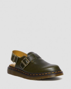 Dr Martens Jorge Made in England Classic Nahkaiset Slingback Mules Naisten Kengät Tummanvihreä | Suomi_Dr74851