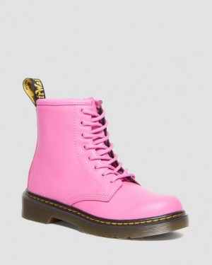 Dr Martens Junior 1460 Nahkaiset Pitsi Up Lasten Saappaat Pinkki | Suomi_Dr53510