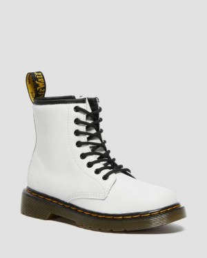 Dr Martens Junior 1460 Nahkaiset Pitsi Up Lasten Saappaat Valkoinen | Suomi_Dr15947