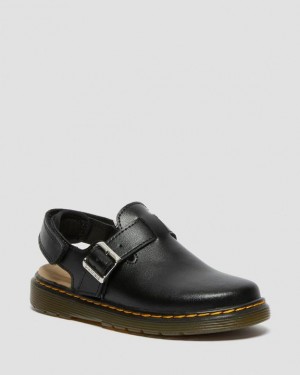 Dr Martens Junior Jorgie Nahkaiset Slingback Lasten Sandaalit Mustat | Suomi_Dr30524