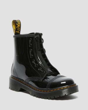 Dr Martens Junior Sinclair Bex Kiiltonahka Nahkaiset Lasten Saappaat Mustat | Suomi_Dr80032