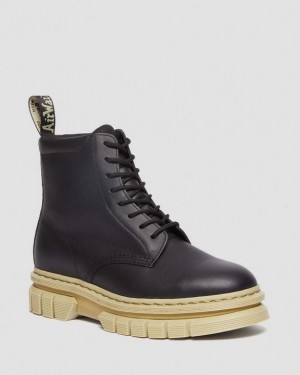 Dr Martens Rikard Contrast Sole Platform Pitsi Up Naisten Saappaat Mustat | Suomi_Dr42161