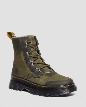 Dr Martens Tarik Nahkaiset & Nylon Utility Miesten Saappaat Oliivinvihreä | Suomi_Dr21454