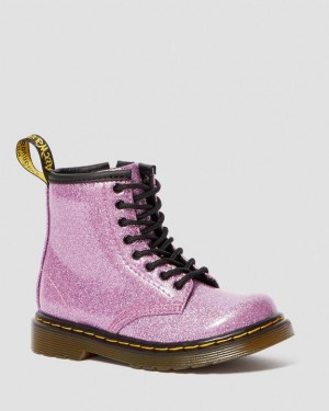 Dr Martens Toddler 1460 Glitter Pitsi Up Lasten Saappaat Tummanpinkki | Suomi_Dr91124