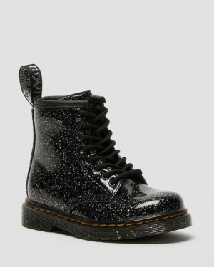 Dr Martens Toddler 1460 Glitter Pitsi Up Lasten Saappaat Mustat | Suomi_Dr67193