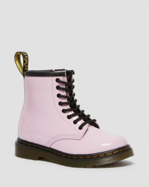 Dr Martens Toddler 1460 Kiiltonahka Nahkaiset Pitsi Up Lasten Saappaat Pinkki | Suomi_Dr98307