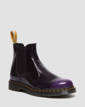 Dr Martens Vegaaniset 2976 Chelsea Miesten Saappaat Mustat Violetit | Suomi_Dr14133