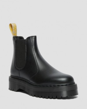 Dr Martens Vegaaniset 2976 Felix Platform Chelsea Naisten Saappaat Mustat | Suomi_Dr41165